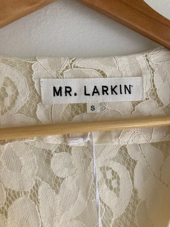 Mr. Larkin The Penny Dress S Small  NWT Ivory Lace V-Neck Long Sleeve Dress - Picture 9 of 12